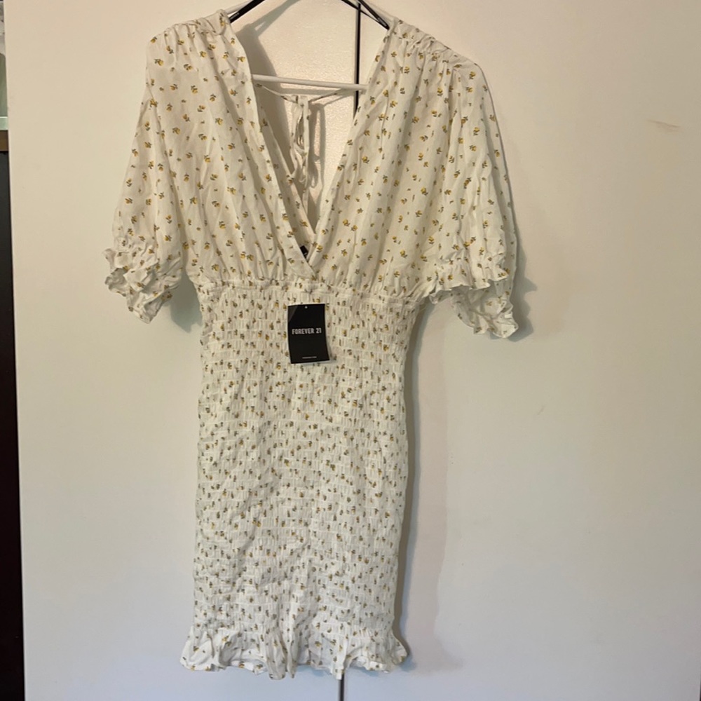 White floral dress